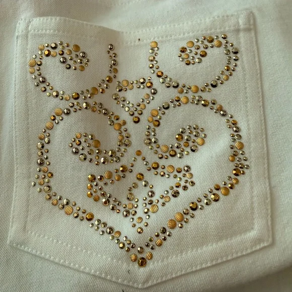 St John Yellow Label Bootcut Embellished Pocket Jeans Size 6